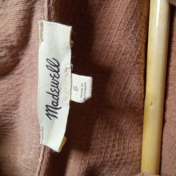 Madewell Rust Brown Buttoned Blouse Size S - Picture 7 of 9